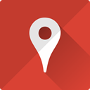 Logo, place, Communication, Maps, google Firebrick icon