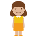 Girl, Child, person, kid, yellow, Female, Avatar Black icon