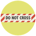 do not cross, closed road, Block, delimitation, no further path, blockage, no more road Khaki icon
