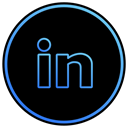 media, App, network, Linkedin, web, Social, Linked in Black icon