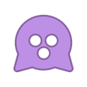 purple, Android, Curious, virus, bot, round, mine Plum icon