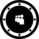 btn, rounded, Social, music, network, Myspace, Circle Black icon