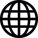 Earth Grid, Earth Globe, planet, earth, Planet Earth, web Black icon