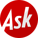 Service, search, Ask, help, question Red icon