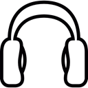 ears, sound, music, tool, technology, Audio Black icon