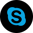 Social, Skype, online, media Black icon