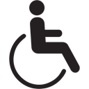 Accessible, disable, disability, Disabled, person, handicap, wheelchair Black icon