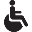 wheelchair, disable, disability, handicap, person, Accessible, Disabled Black icon