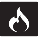 Flame, fire, hot, place Black icon