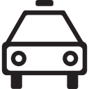 Car, taxi, vehicle, transportation, transport Black icon