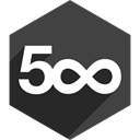 Shadow, pixel, media, Social, Hexagon, 500 DarkSlateGray icon