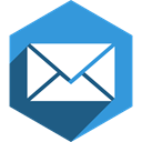 Shadow, Social, mail, media, Hexagon DodgerBlue icon
