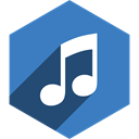 Shadow, media, Hexagon, itunes, Social SteelBlue icon