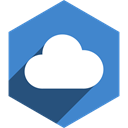 Cloudapp, media, Hexagon, Social, Shadow SteelBlue icon
