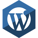 Social, Wordpress, media, Hexagon, Gloss DarkSlateGray icon