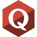Quora, Gloss, Hexagon, Social, media IndianRed icon