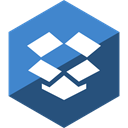 dropbox, Social, media, Hexagon, Gloss SteelBlue icon