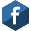 Social, Facebook, Hexagon, Gloss, media DarkSlateGray icon