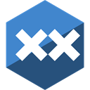 Hexagon, animexx, Social, media, Gloss SteelBlue icon