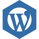 media, Social, Wordpress, Hexagon SteelBlue icon