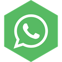media, Hexagon, Social, Whatsapp MediumSeaGreen icon
