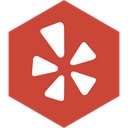 Social, Yelp, media, Hexagon IndianRed icon
