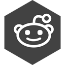 Reddit, Social, media, Hexagon DarkSlateGray icon