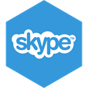 Hexagon, Skype, media, Social DodgerBlue icon