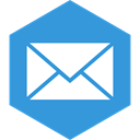 mail, Social, media, Hexagon DodgerBlue icon