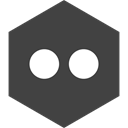 Hexagon, flickr, Social, media DarkSlateGray icon