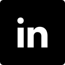 Linkedin, media, Social, square Black icon