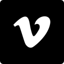 Vimeo, square, Social, media Black icon