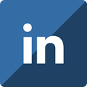 Social, square, Linkedin, media, Gloss SteelBlue icon