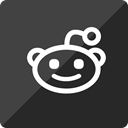 Reddit, Social, media, square, Gloss DarkSlateGray icon