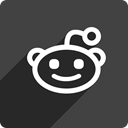 Reddit, Social, Shadow, media, square DarkSlateGray icon