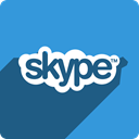 square, Skype, Shadow, media, Social DodgerBlue icon