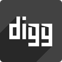 Social, Digg, media, Shadow, square DarkSlateGray icon