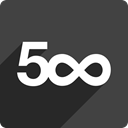 500, Shadow, pixel, Social, square, media DarkSlateGray icon