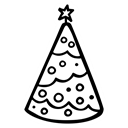 Celebration, Tree, hollidays, party, christmas Black icon