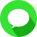 Apple, social network, Logo, imessage LimeGreen icon