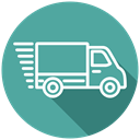 Delivery, truck, fast delivery, speed, transport, Lorry, transportation CadetBlue icon