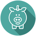 Cash, savings, Coins, saving account, piggy bank CadetBlue icon