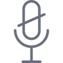 radio, Mute, off, Micro, Microphone Black icon