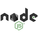 Logo, Code, Development, nodejs Black icon