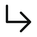 Arrow, subdirectoryarrowdownright, subdirectory, right, subdirectory arrow Black icon