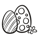 easter, fragile, spring, hen, decorated, chicken, egg Black icon
