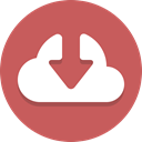 download, Cloud, Arrow, Down IndianRed icon