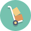 Dolly, packages, Delivery, hand truck MediumAquamarine icon