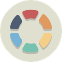 swatch, palette, Color wheel Gainsboro icon