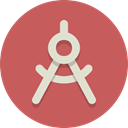 compass, Circle compass IndianRed icon
